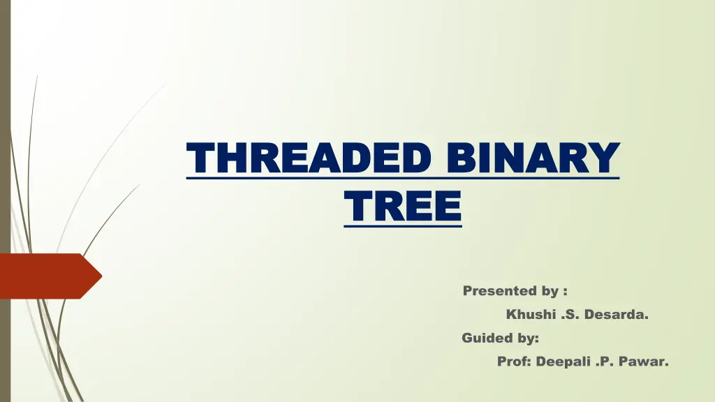 threaded binary threaded binary tree tree n.w