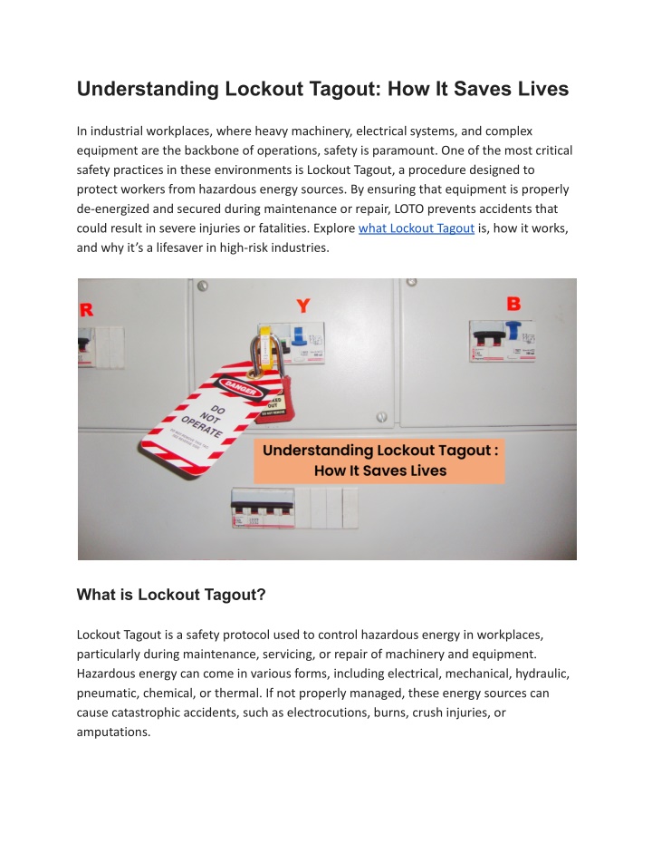understanding lockout tagout how it saves lives n.w