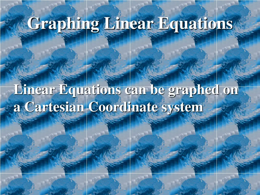 graphing linear equations n.w