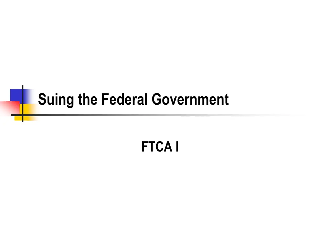 suing the federal government n.w