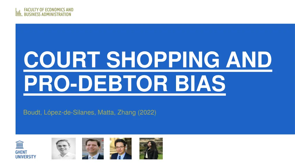 court shopping and pro debtor bias n.w