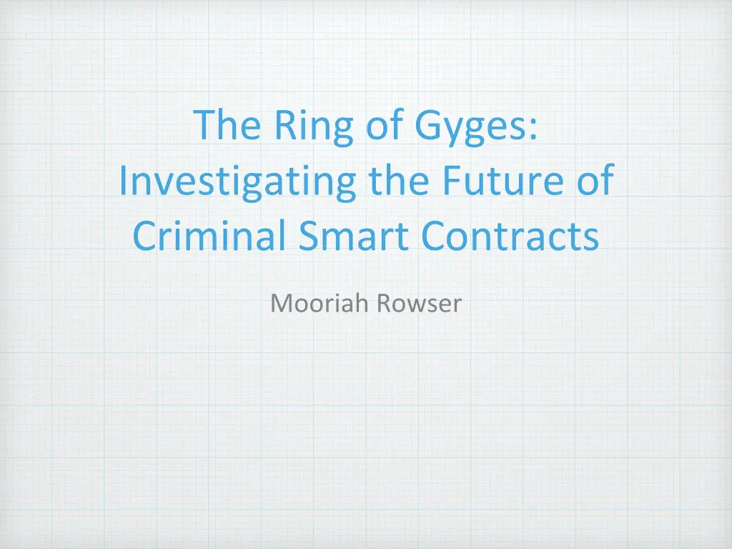 the ring of gyges investigating the future n.w