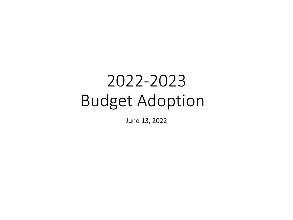 2022 2023 budget adoption n.w