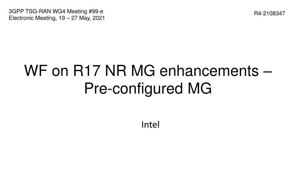 3gpp tsg ran wg4 meeting 99 e electronic meeting n.w