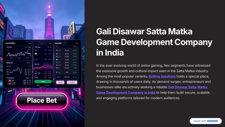 gali disawar satta matka game development company n.w