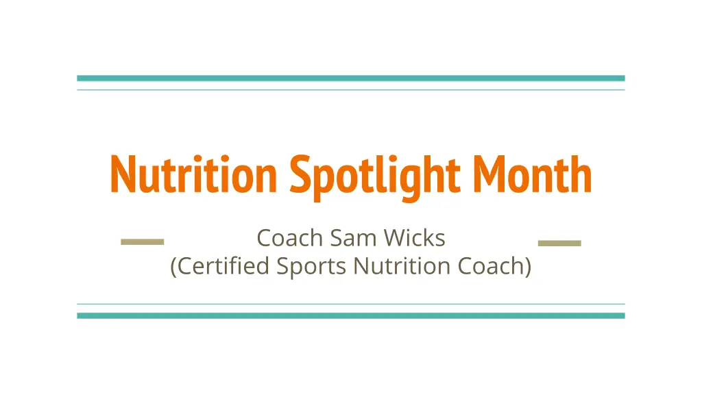 nutrition spotlight month n.w