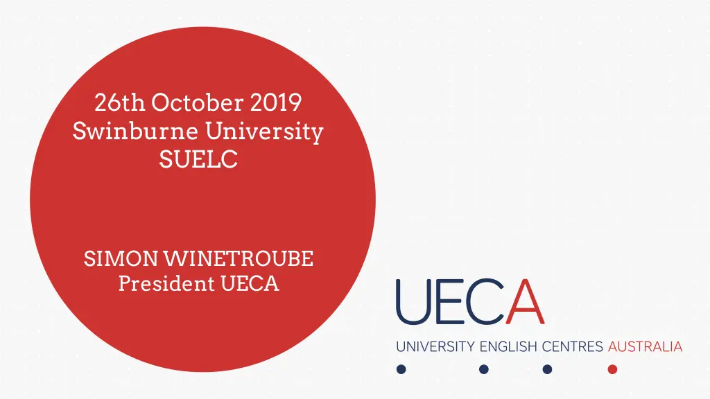 26th october 2019 swinburne university suelc n.w