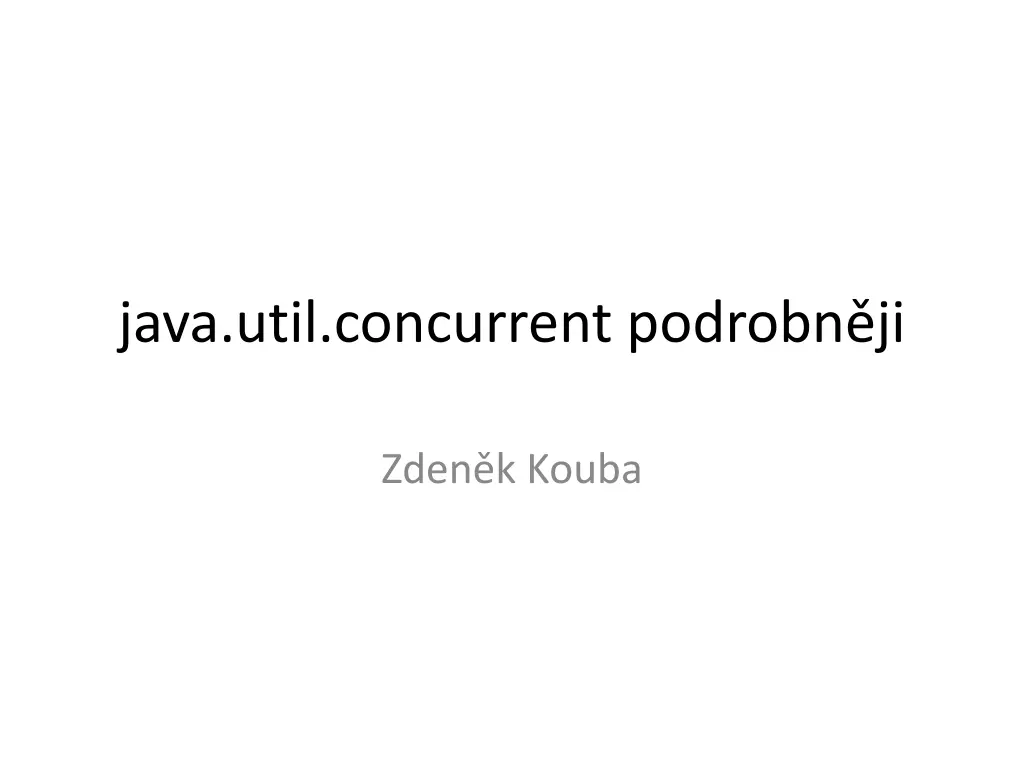 java util concurrent podrobn ji n.w