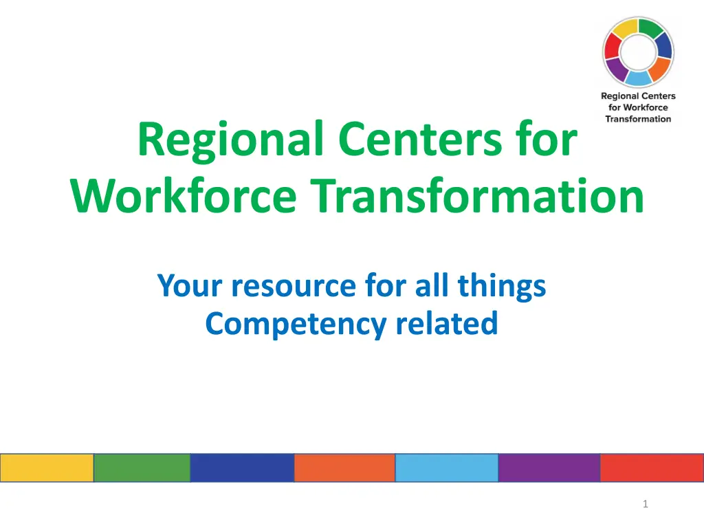 regional centers for workforce transformation n.w