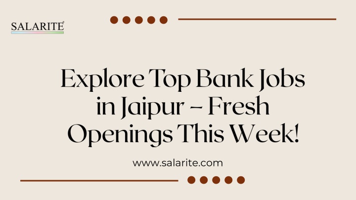 Explore Top Bank Jobs in Jaipur – Fresh Openings This Week!