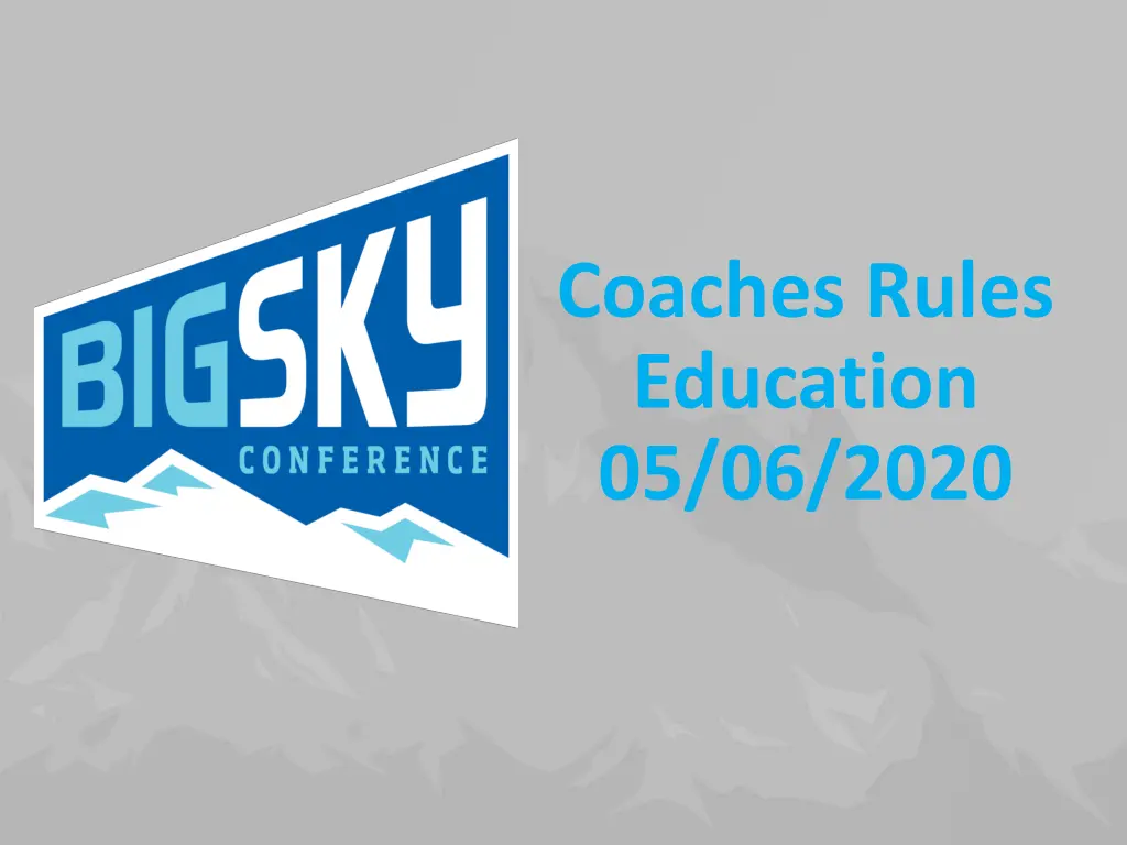 coaches rules education 05 06 2020 n.w