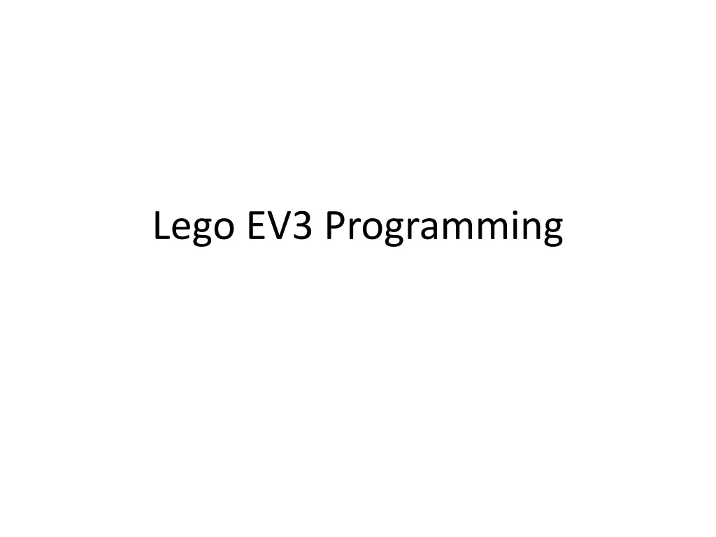 lego ev3 programming n.w