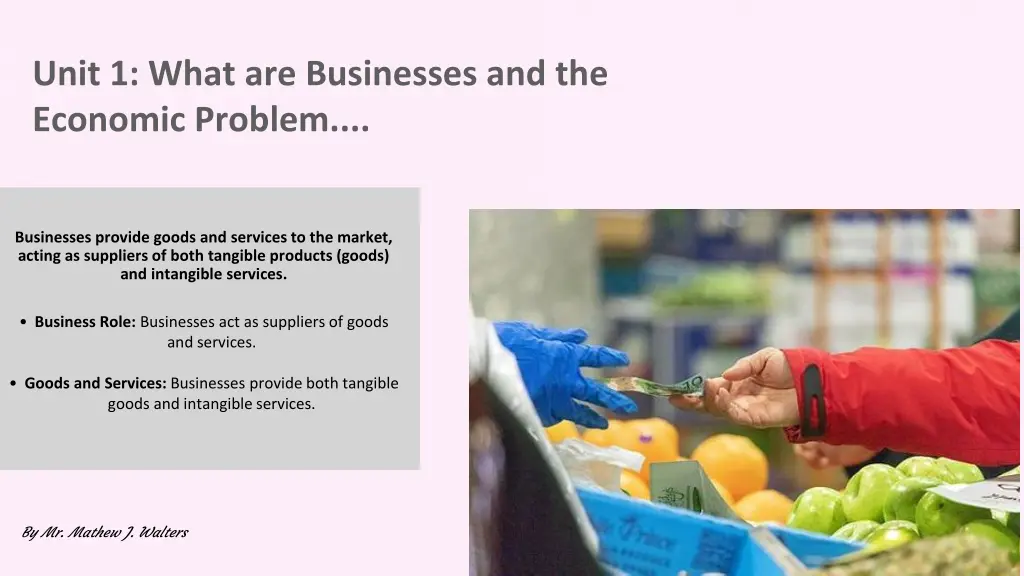 unit 1 what are businesses and the economic n.w