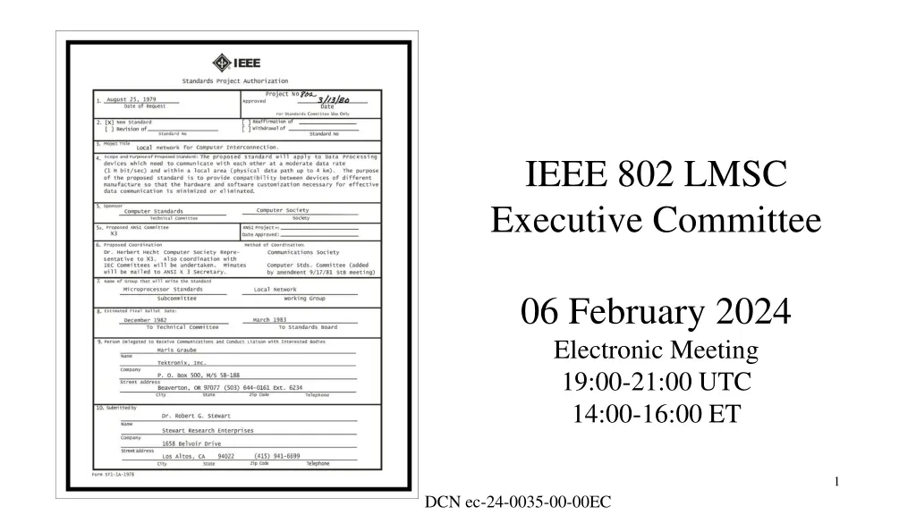 ieee 802 lmsc executive committee n.w