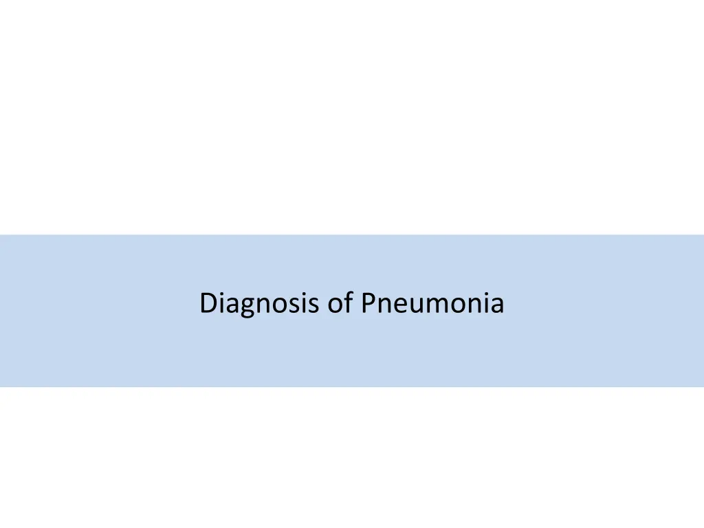 diagnosis of pneumonia n.w