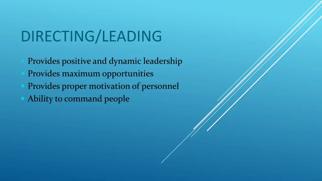 directing leading n.w
