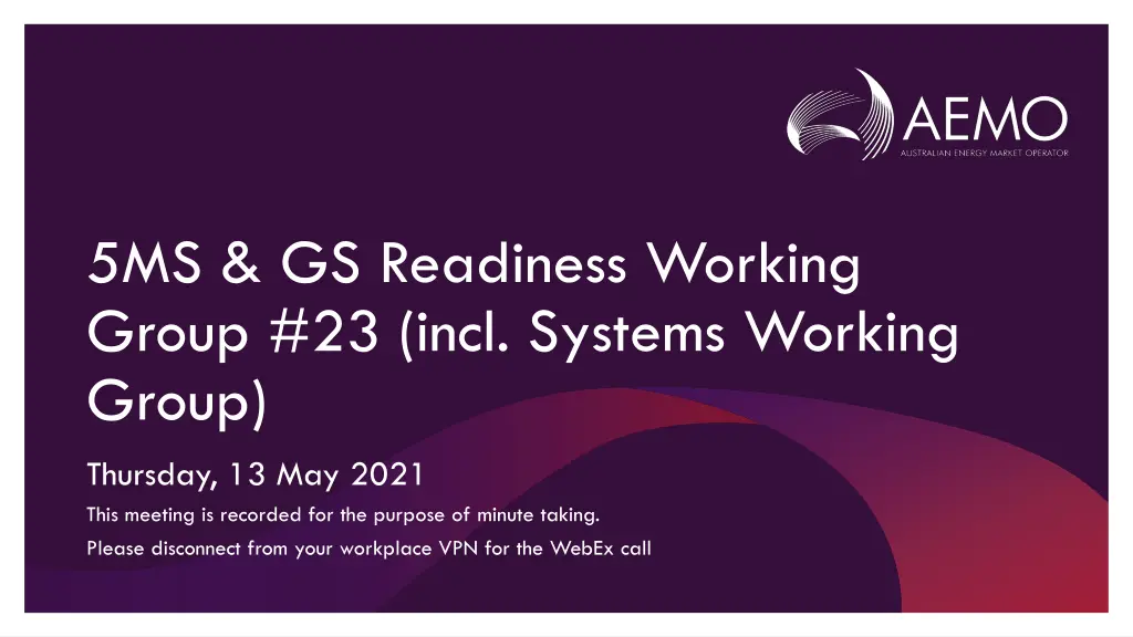 5ms gs readiness working group 23 incl systems n.w