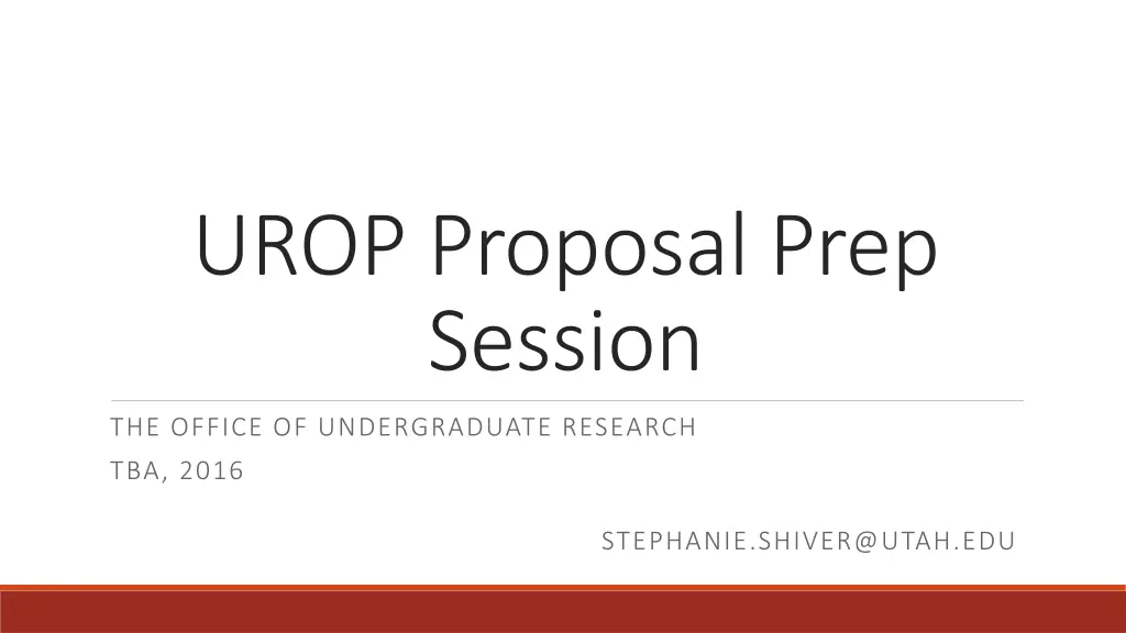 urop proposal prep session n.w