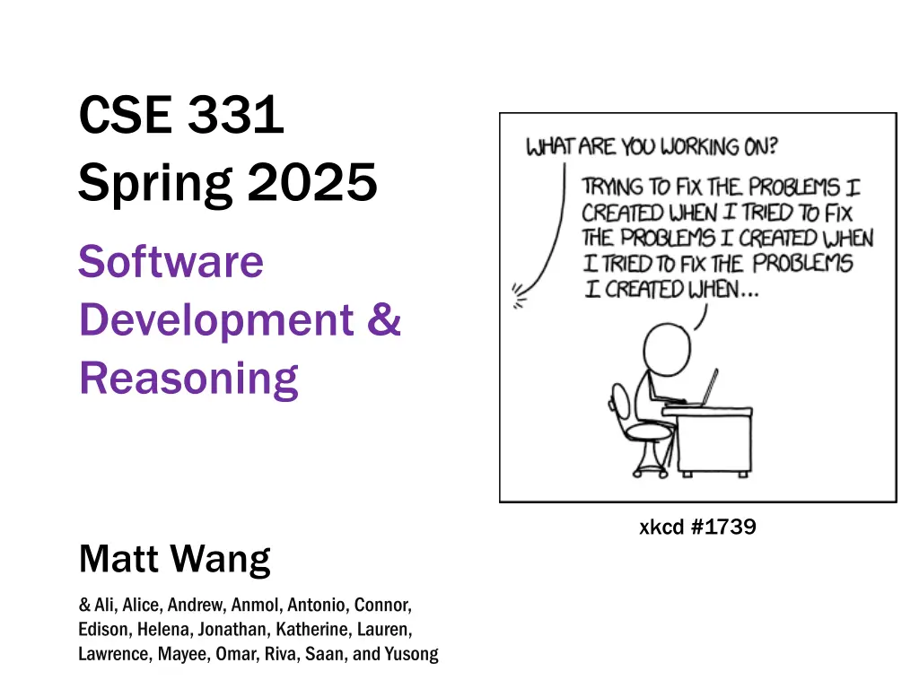 cse 331 spring 2025 n.w