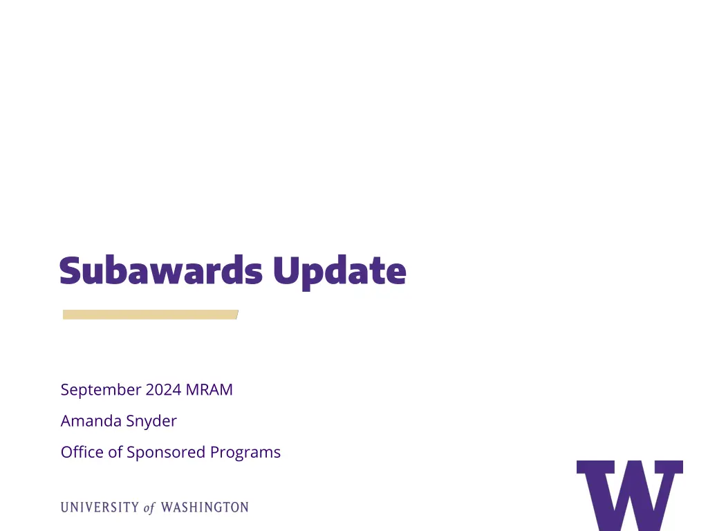 subawards update n.w