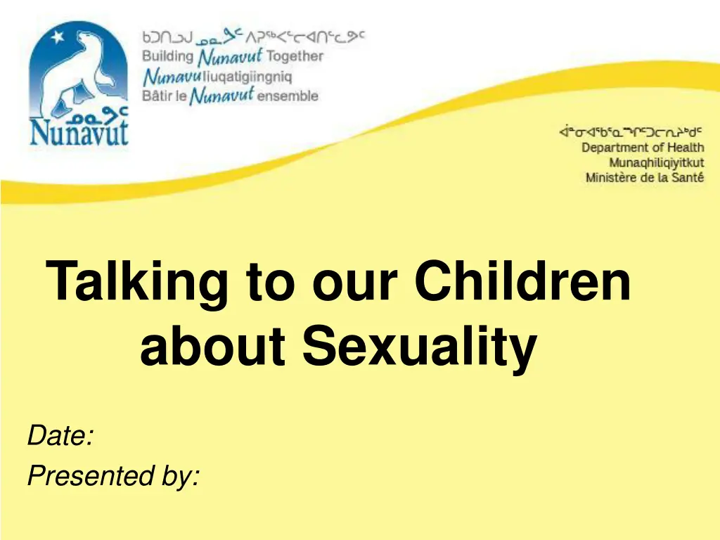 talking to our children about sexuality n.w