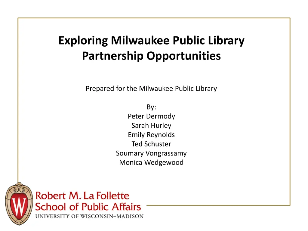 exploring milwaukee public library partnership n.w