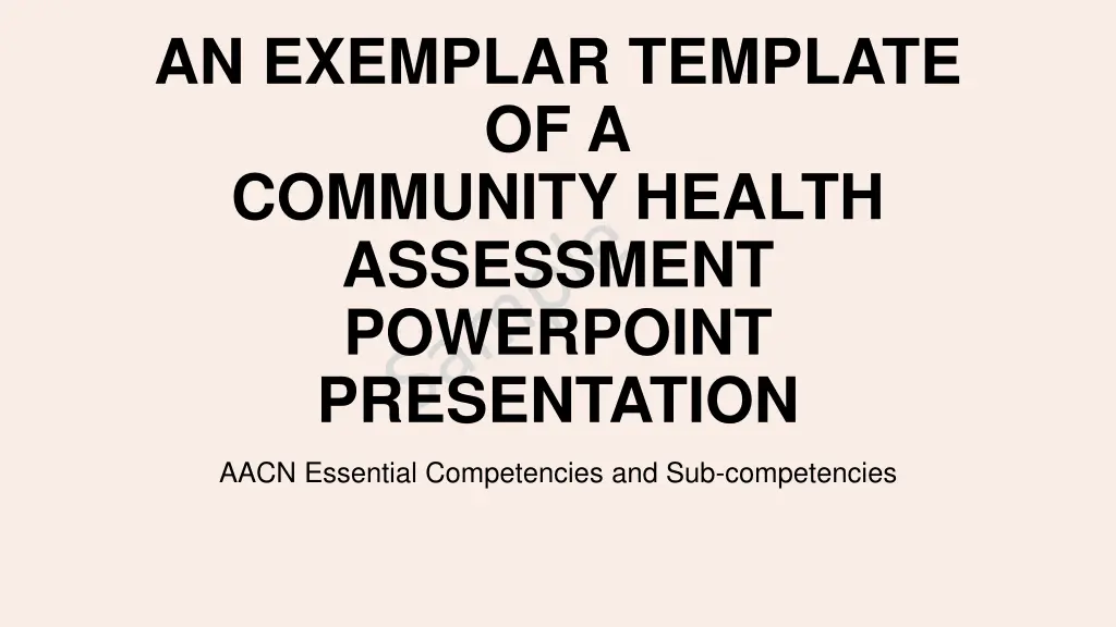 an exemplar template of a community health n.w