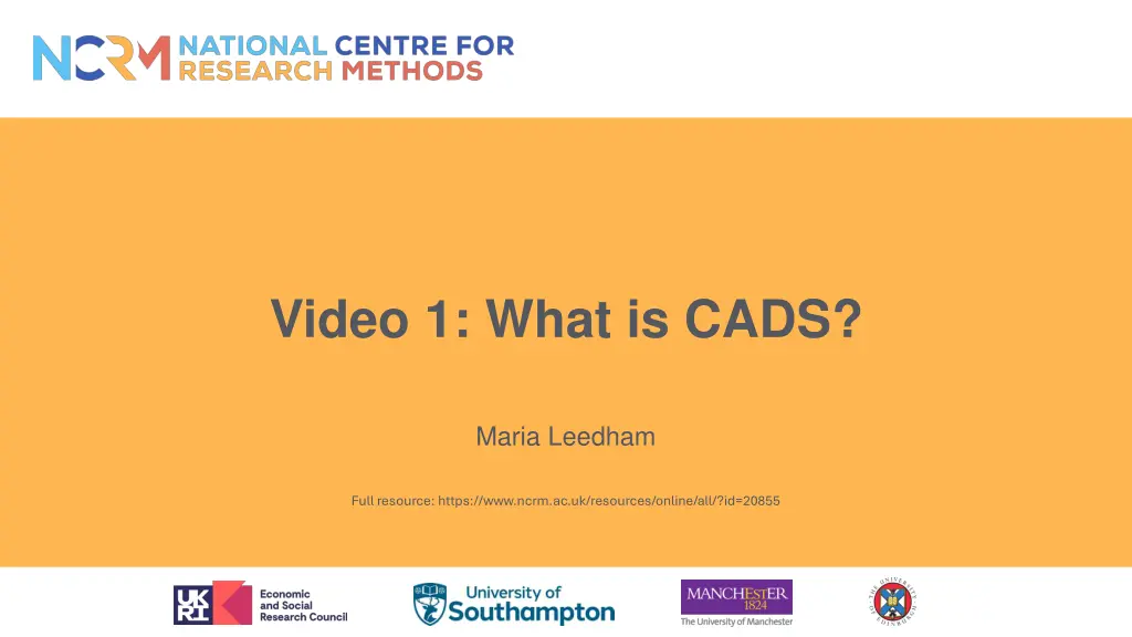 video 1 what is cads n.w