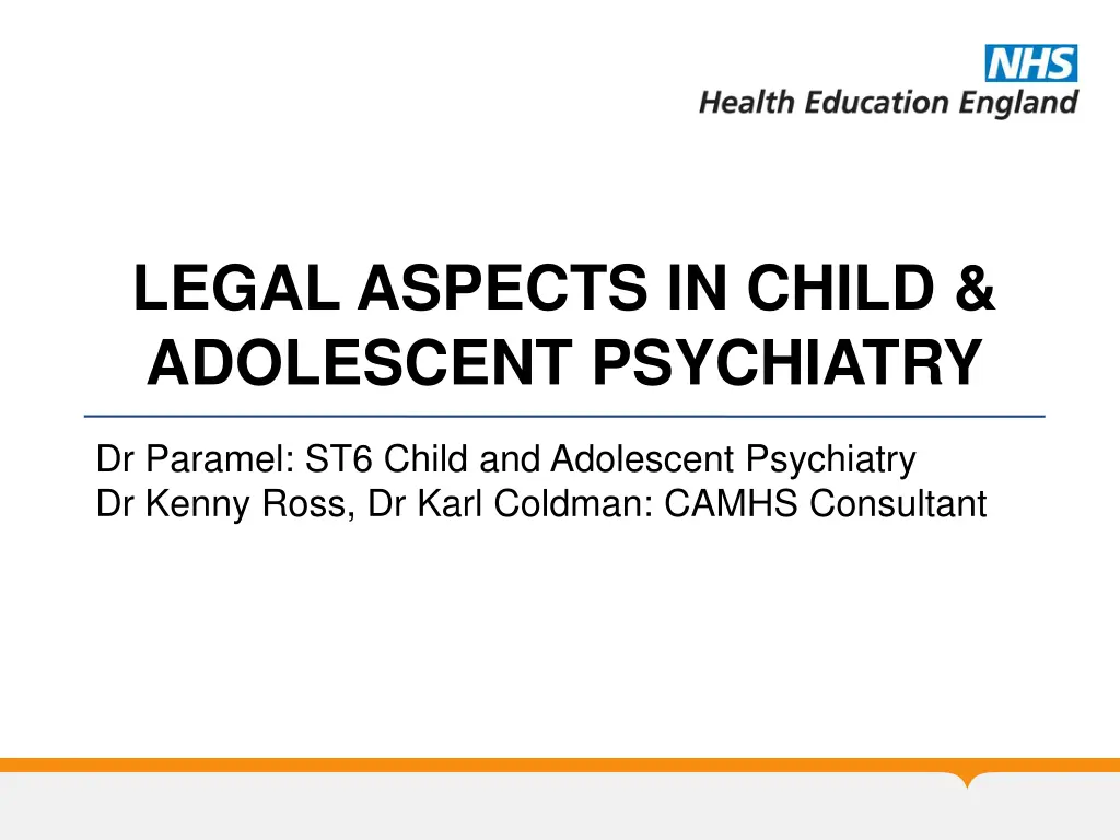 legal aspects in child adolescent psychiatry n.w