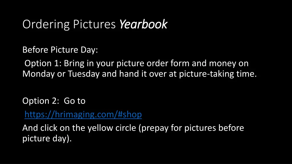 ordering pictures yearbook n.w