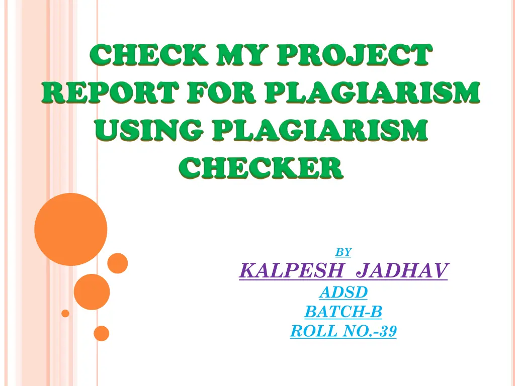 check my project check my project report n.w