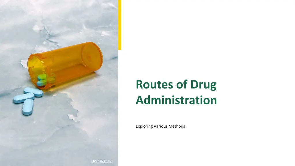 routes of drug administration n.w