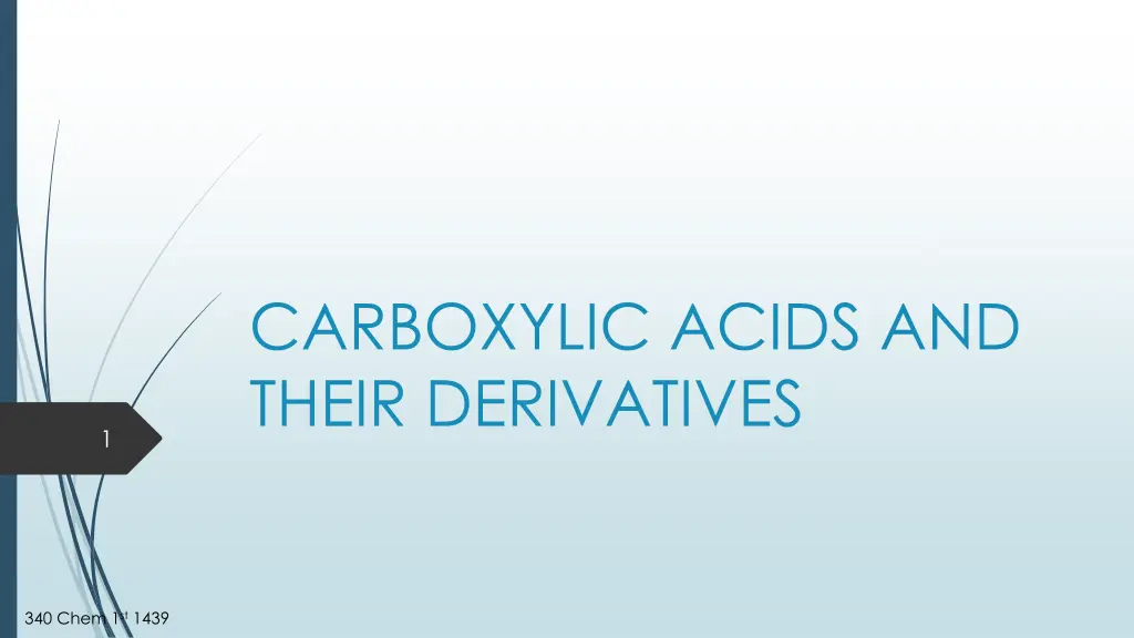 carboxylic acids and their derivatives n.w