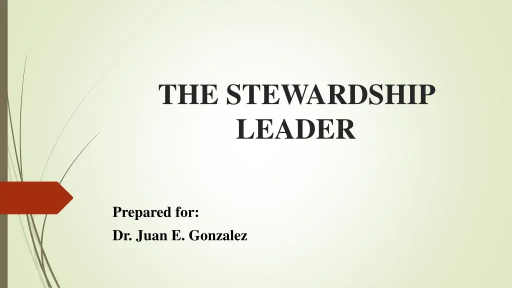 the stewardship leader n.w