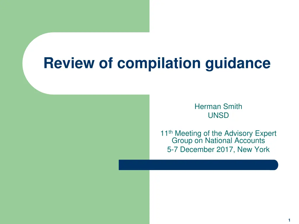 review of compilation guidance n.w