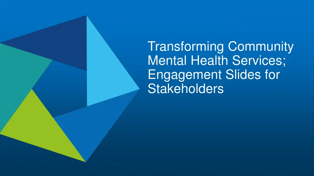 transforming community mental health services n.w