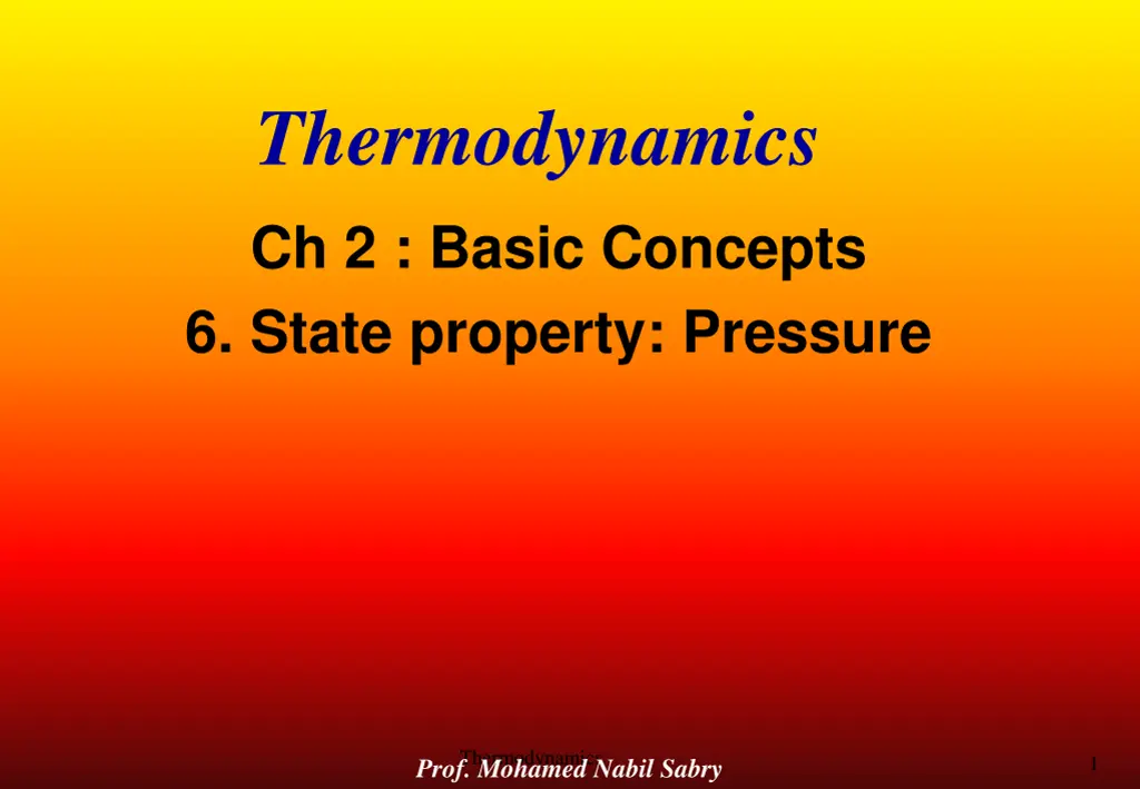 thermodynamics n.w
