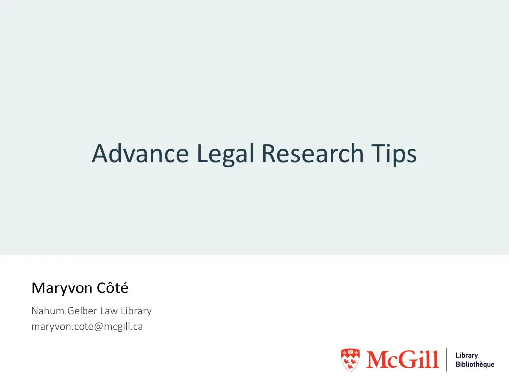 advance legal research tips n.w