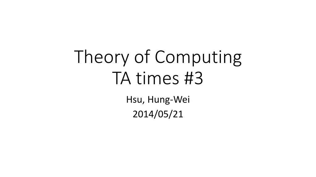 theory of computing ta times 3 n.w