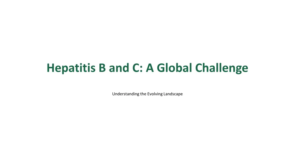 hepatitis b and c a global challenge n.w