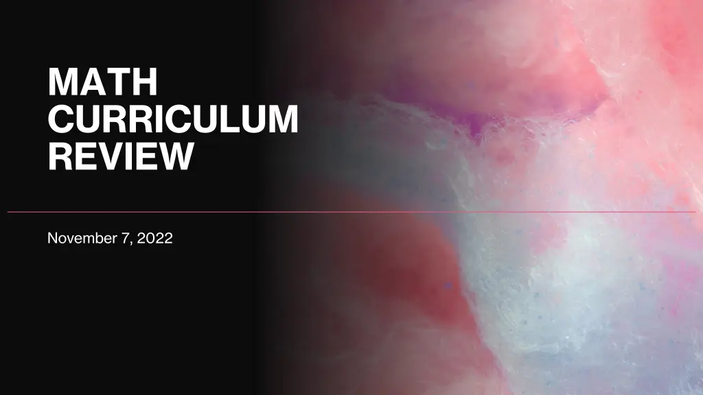 math curriculum review n.w
