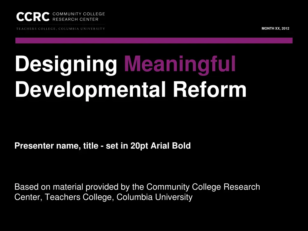 community college research center n.w