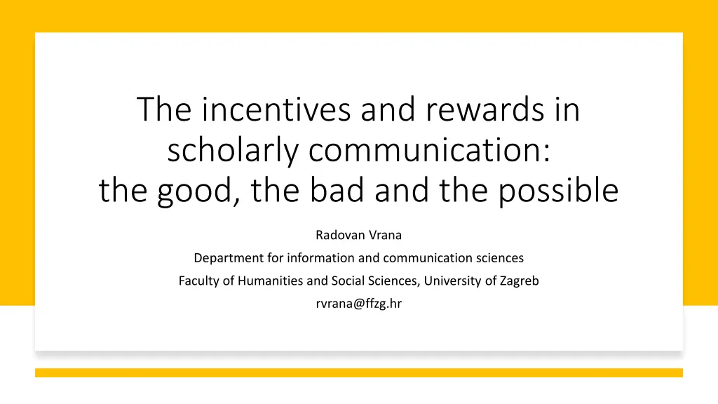 the incentives and rewards in scholarly n.w