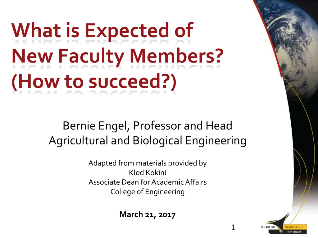 what is expected of new faculty members n.w