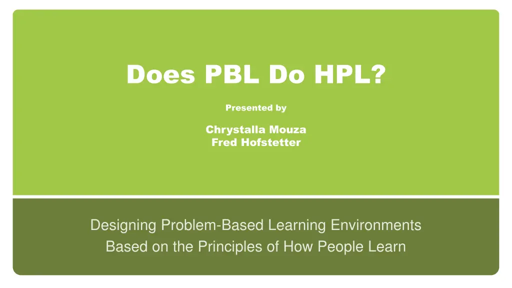 does pbl do hpl n.w