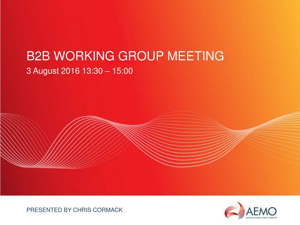 b2b working group meeting 3 august 2016 n.w
