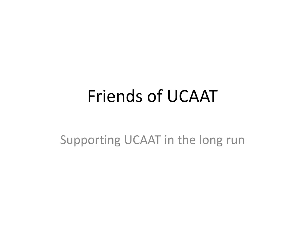 friends of ucaat n.w