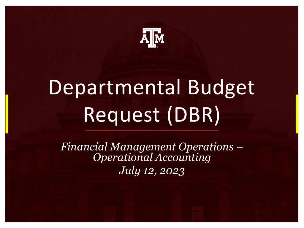 departmental budget request dbr n.w