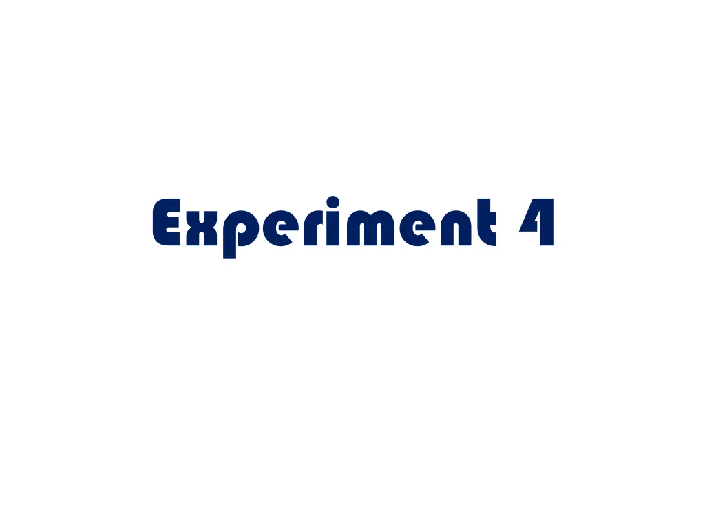 experiment 4 n.w