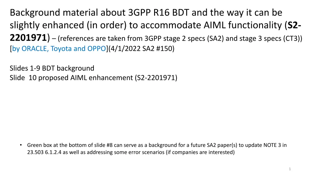 background material about 3gpp n.w